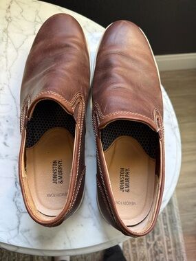 Johnston & Murphy Brown Leather Slip-On Loafers